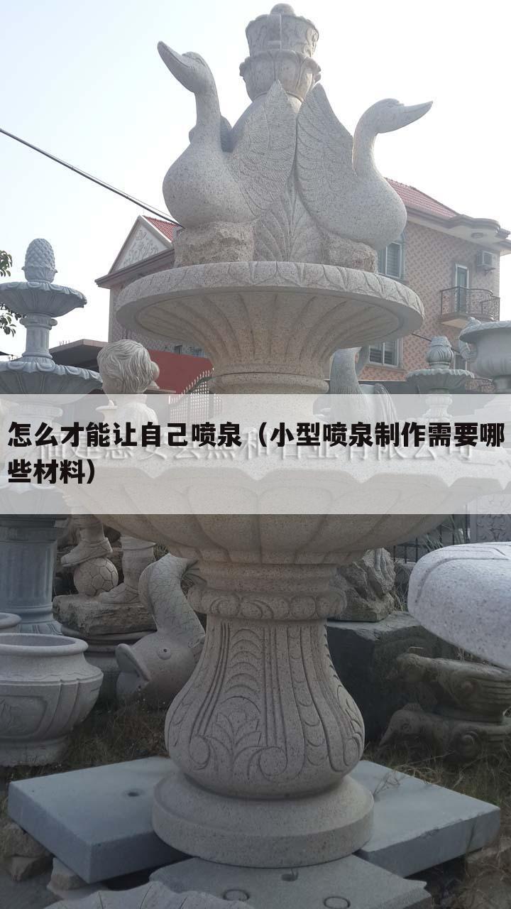 怎么才能让自己喷泉(小型喷泉制作需要哪些材料)